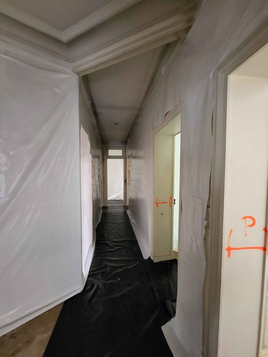 Couloir protégé et marquage d’un repérage plomb